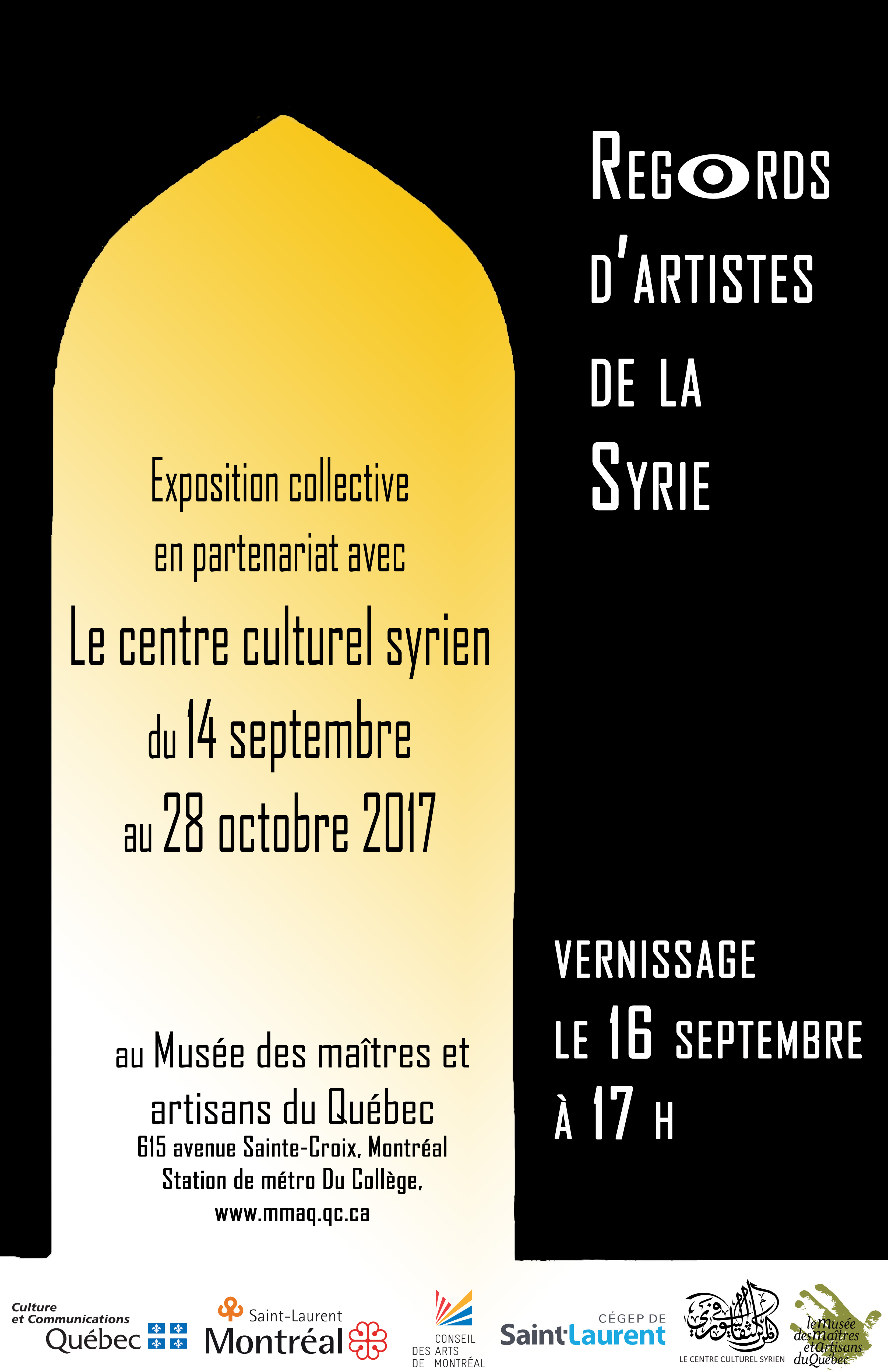 Affiche Regards d'artistes de la Syrie V2